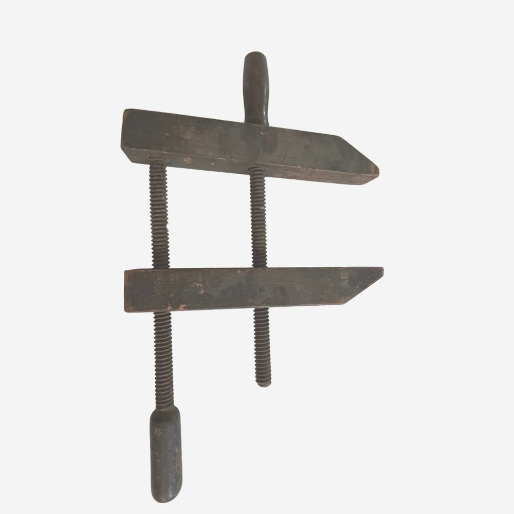 Vintage Bliss Manufacturing Co Pawtucket RI #810 large parallel wooden clamp